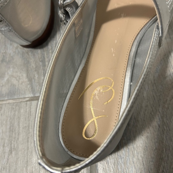 LIKE NEW! Women's Sam Edelman Silver/Mesh Ballet Flat Mary Jane- 8 1/2 - Picture 10 of 12